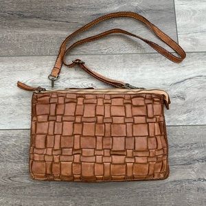 Costanza Rota Leather Woven Crossbody Adjustable Bag Size M